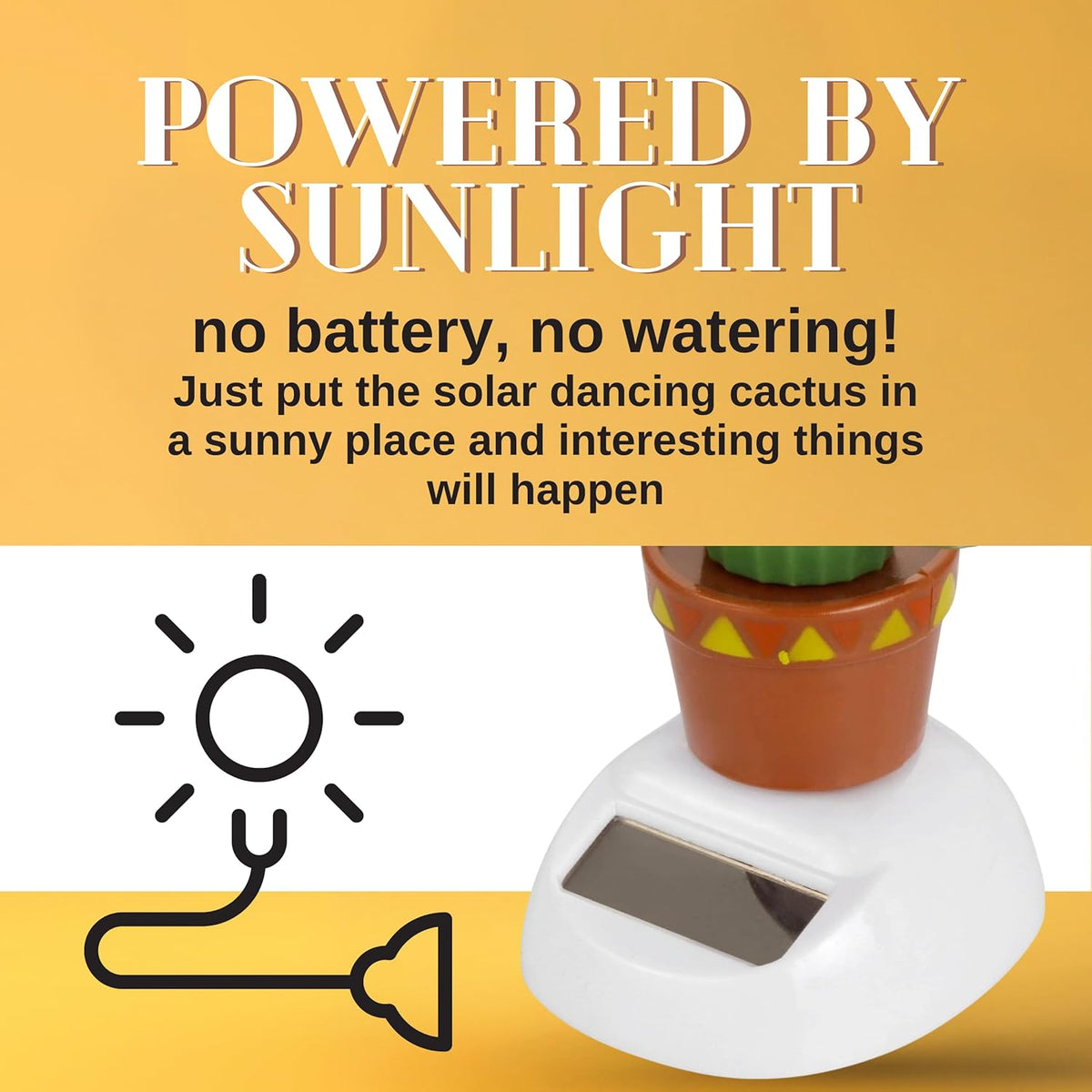 Solar Powered Dancing Cactus Toy – Sun Power Swinging Animated Bobble Dancer Solar Toys for Car