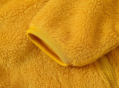 AIWUHE Toddler Boys Girls Hooded Jacket Fleece Hoodie Winter Warm Solid Color Teddy Coat Zip-up
