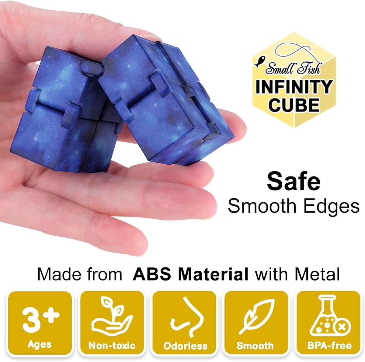 Infinity Cube Toy Fidget Galaxy, Fidget Sensory Cube Toy for Kids and Adults for Stress Relief and