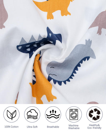 ALVABABY Toddler Pillowcases 2 Pack Organic Cotton Kids Pillow Cover Fit 13"x 18" or 12"x22"