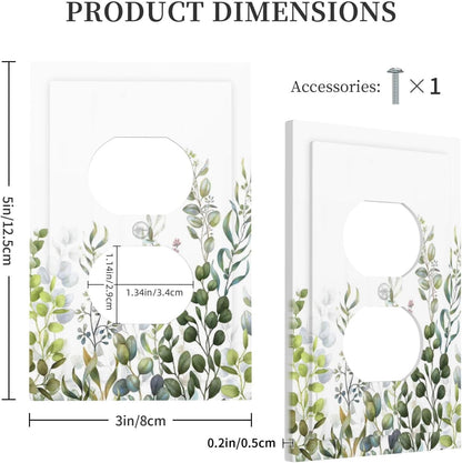 Green Eucalyptus Leaf Plant Herbs Springnature Outlet Covers 1 Gang Duplex Light Switch Cover
