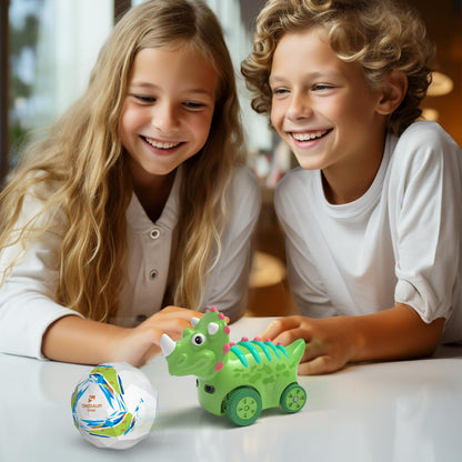 Interactive Dinosaur Toy Car, Electronic Dinosaur Car with Smart Follow Ball and Gesture Control