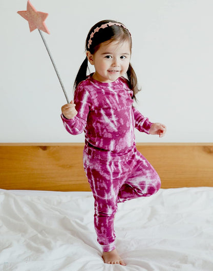 VAENAIT BABY 12M-12Y Toddler Kids Boys Girls 100% Cotton Marbling Tiedye Sung Fit Sleepwear Pajamas