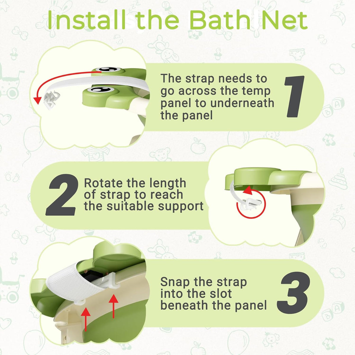 Baby Bathtub, Collapsible Newborn Bathtub for Infant to Toddler 0-24 Months with Soft Cushion and