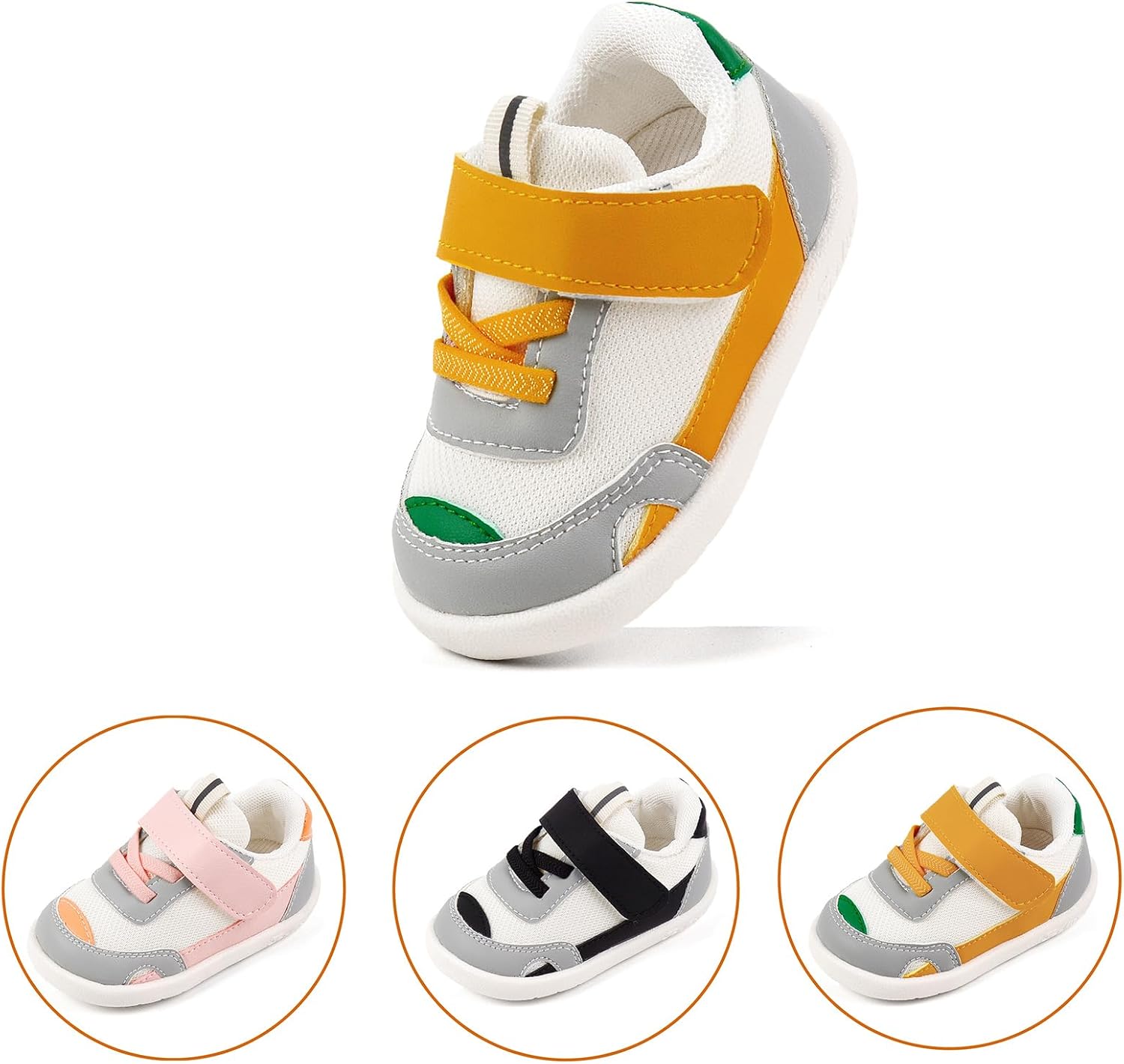 Baby Boy Girl Shoes Infant Non Slip Sneakers Breathable Lightweight Toddler First Walking Shoes 6
