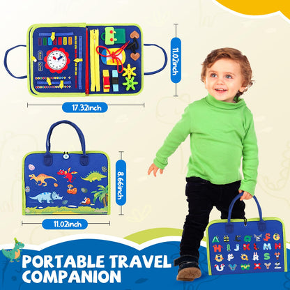 EPIMA Toddler Busy Board, Montessori Sensory Toys for Boys, 3-8 Year Old Girl Toddler Travel Toys