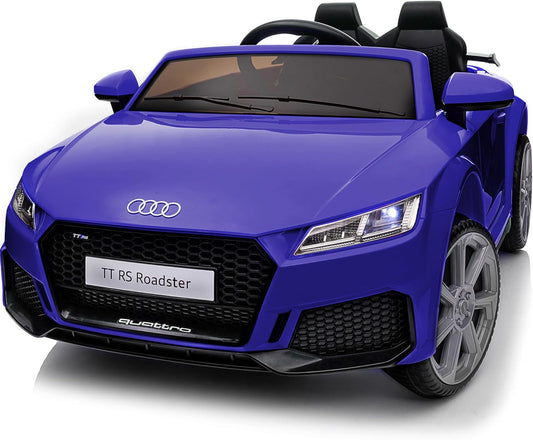 Electric Car for Kids, Licensed Audi 6V Kids Ride on Car Toy for Toddlers with Remote - Dark Blue