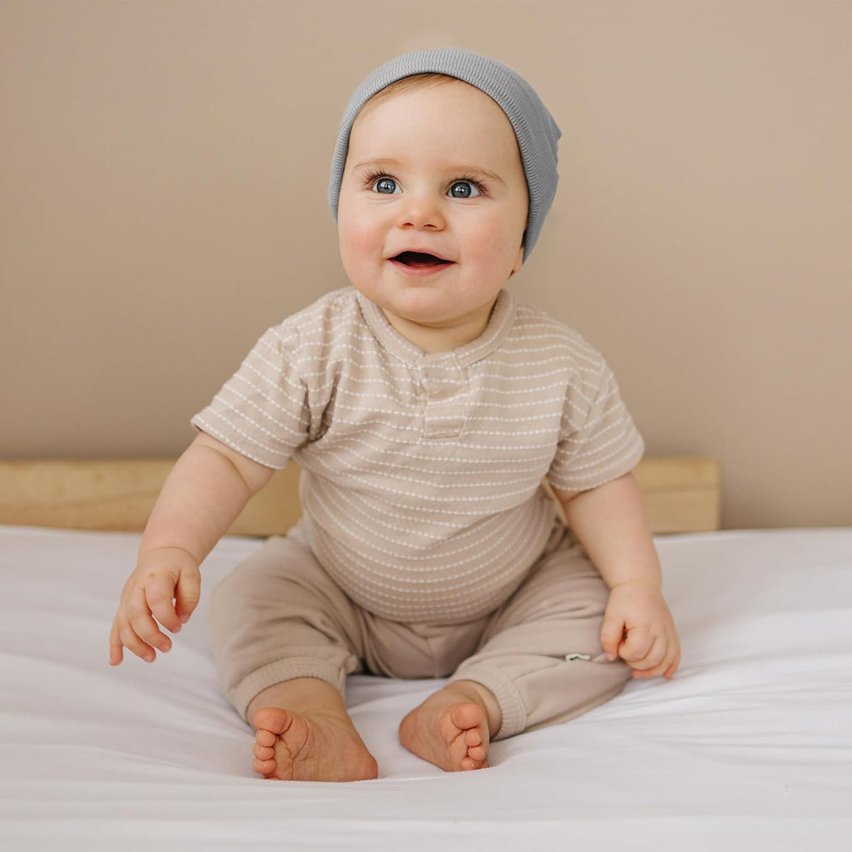 Konssy 6 Pack Baby Beanie Hats for Unisex, Toddler Beanies Baby Girl Boy Hat Warm Cap for Infant