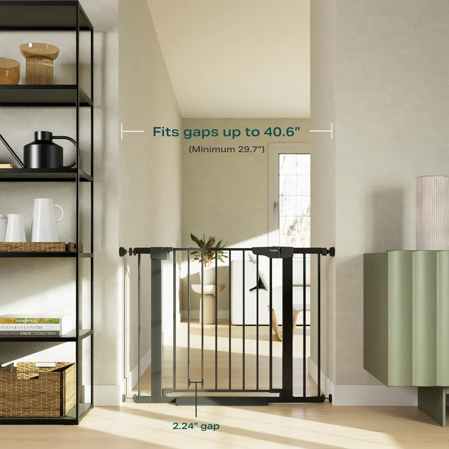 Cumbor 2 Pack 29.7-40.6" Baby Gate for Stairs, Mom's Choice Awards Winner-Dog Gate for Doorways