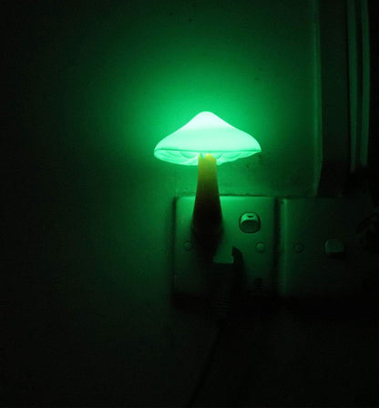 AUSAYE Sensor LED Night Light Plug in Lamp Mushroom Night Light 7-Color Changing Magic Pretty