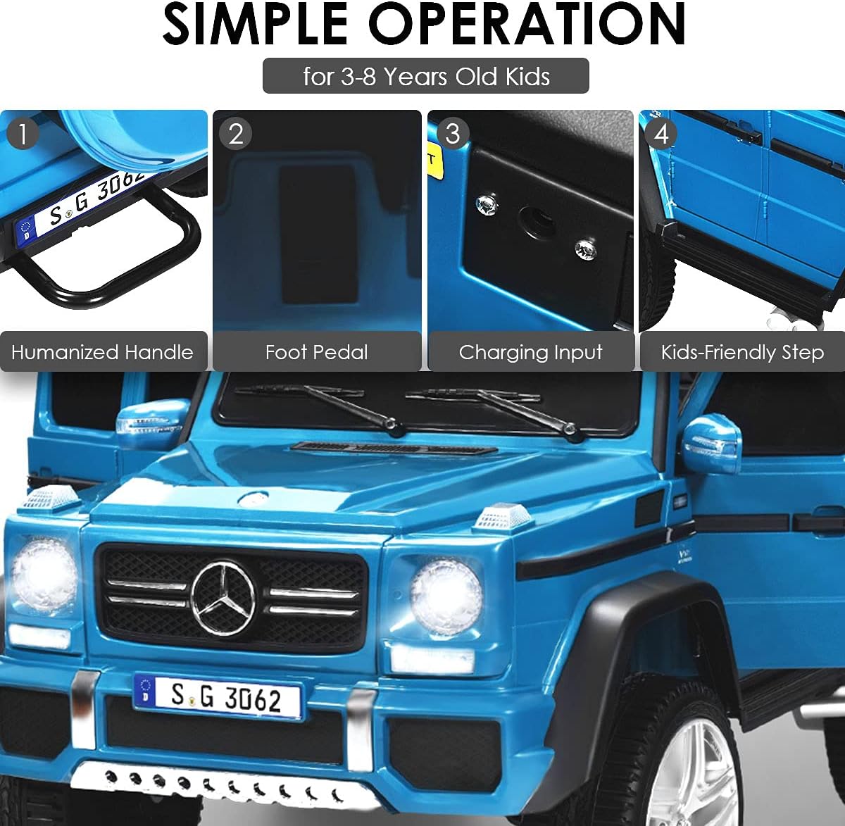 Costzon Ride on Car, Licensed Mercedes-Benz Maybach, 12V Battery Powered Vehicle Toy w/ 2 Motors