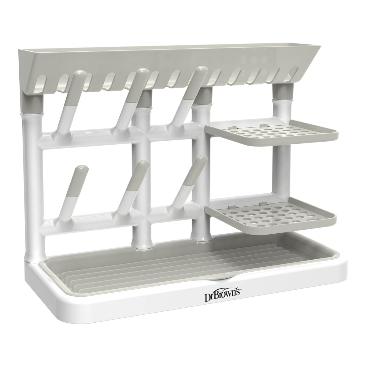 Dr. Brown's Drying Tower, Stand-Up Drying Rack, Countertop Baby Bottle Drying with Organized
