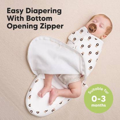 Baby Swaddle Sleep Sacks with Zipper - 3-Pack Swaddles for Newborns 0-3 Months, Infant, Baby Girls