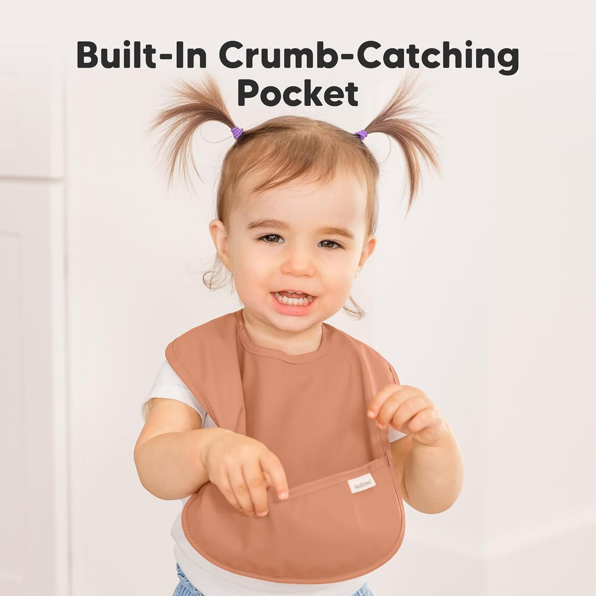 3-Pack Waterproof Baby Bibs for Eating - Lightweight Toddler Feeding Bibs with Large Food Catcher