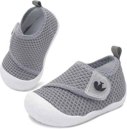 FEETCITY Baby First Walking Shoes Wide Baby Shoes Infant Sneakers Newborn Crib Shoe Barefoot