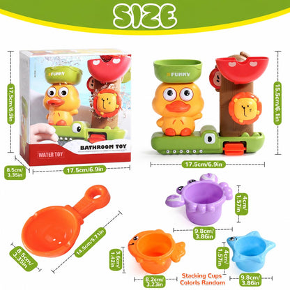 Toddler Bath Toys for Kids Ages 1-3 Waterfall Bathtub Toys for Toddlers 2-4