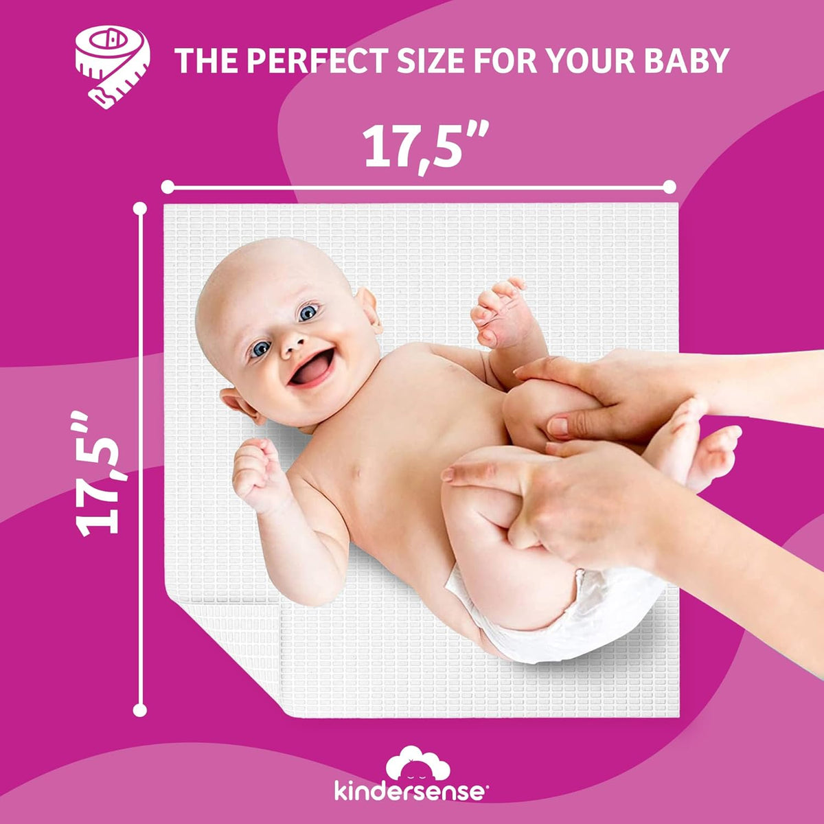 KinderSense - Disposable Changing Underpads for Baby Diaper (80 Pack) Extra Large (17.5" x 17.5")