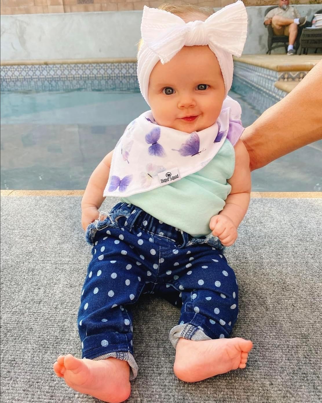 DiaperSquad's Baby Bibs for Drooling and Teething, Bibs for Boys, Baby Girl - Solid Cotton Baby