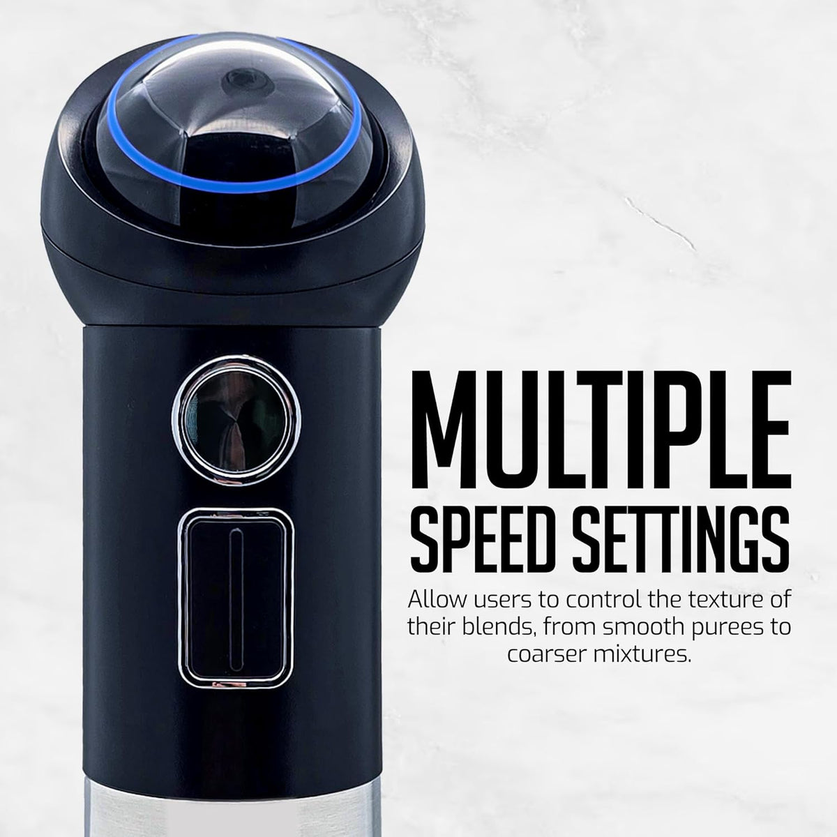 OVENTE Cordless Immersion Hand Blender, 300W Rechargeable Handheld Portable Stick Mixer with Speed