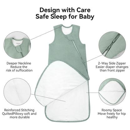 BubblePanda Rayon Made from Bamboo Sleep Sack 18-24 Months 0.5 Tog Soft Lightweight Toddler Sleep