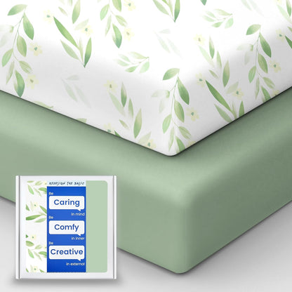 Crib Sheets for Boy Girl, Premium Soft Crib Mattress Fitted Sheet, Ultra Breathable Baby Sheets
