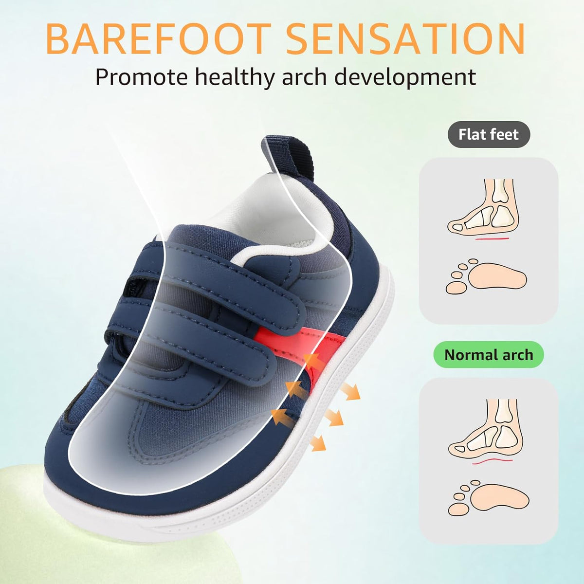 Toddler Wide Toe Box Barefoot Shoes Boys Girls Sneakers Zero Drop Kid Tennis Running Shoes