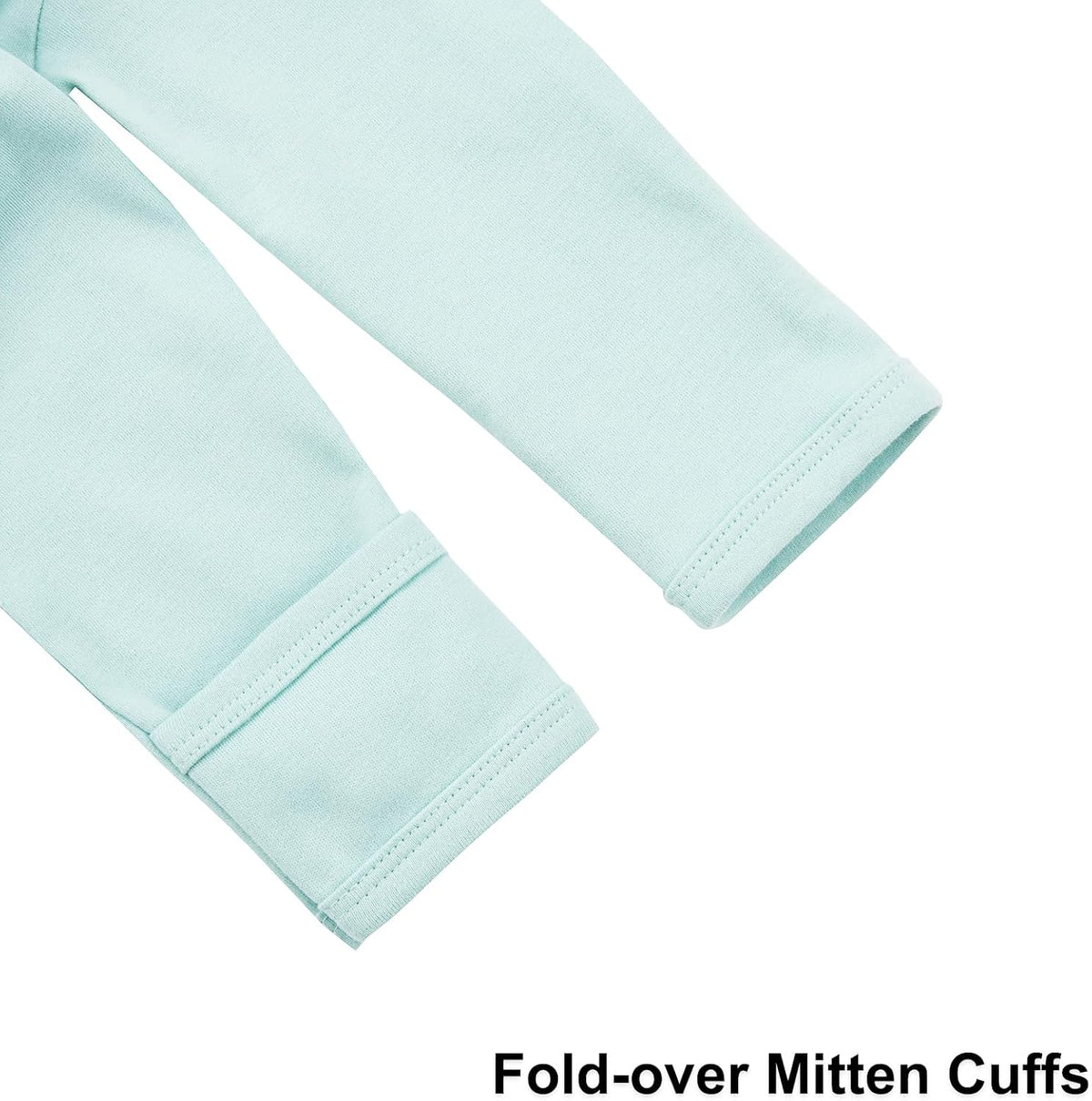 Aablexema 3-Pack Organic Cotton Baby Footless Pajamas with Mitten Cuffs, 2-Way Zipper Romper