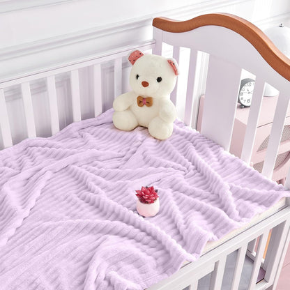 Soft Fleece Baby Blanket Ultra Cozy Baby Blankets for Girls Warm and Lightweight Infant Toddler