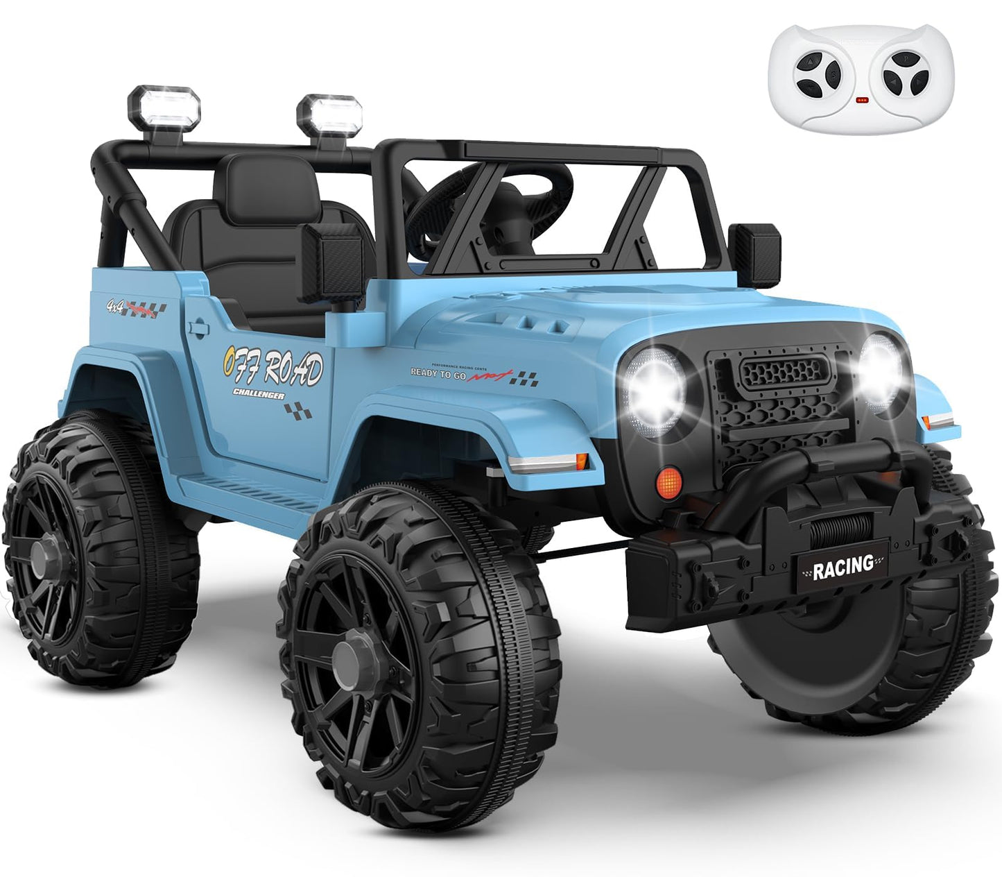 ARBELI 12V Electric Ride On Car, Toddler First Car, Blue