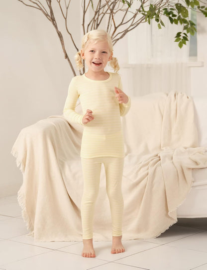 AVAUMA Stripe Pattern Baby Boys Girls Pajama Set Kids Toddler Snug fit Ribbed Sleepwear pjs for