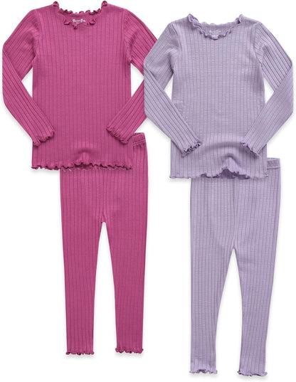VAENAIT 6M-12Y Toddler Kids Girls Boys Soft Comfy Modal Tencel Solid Raglan Sleepwear Pajamas Pjs