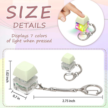 Keyboard Fidget Toys for Adults Keyboard Clicker with LED Light Keychain Fidget Sensory Fun Toys