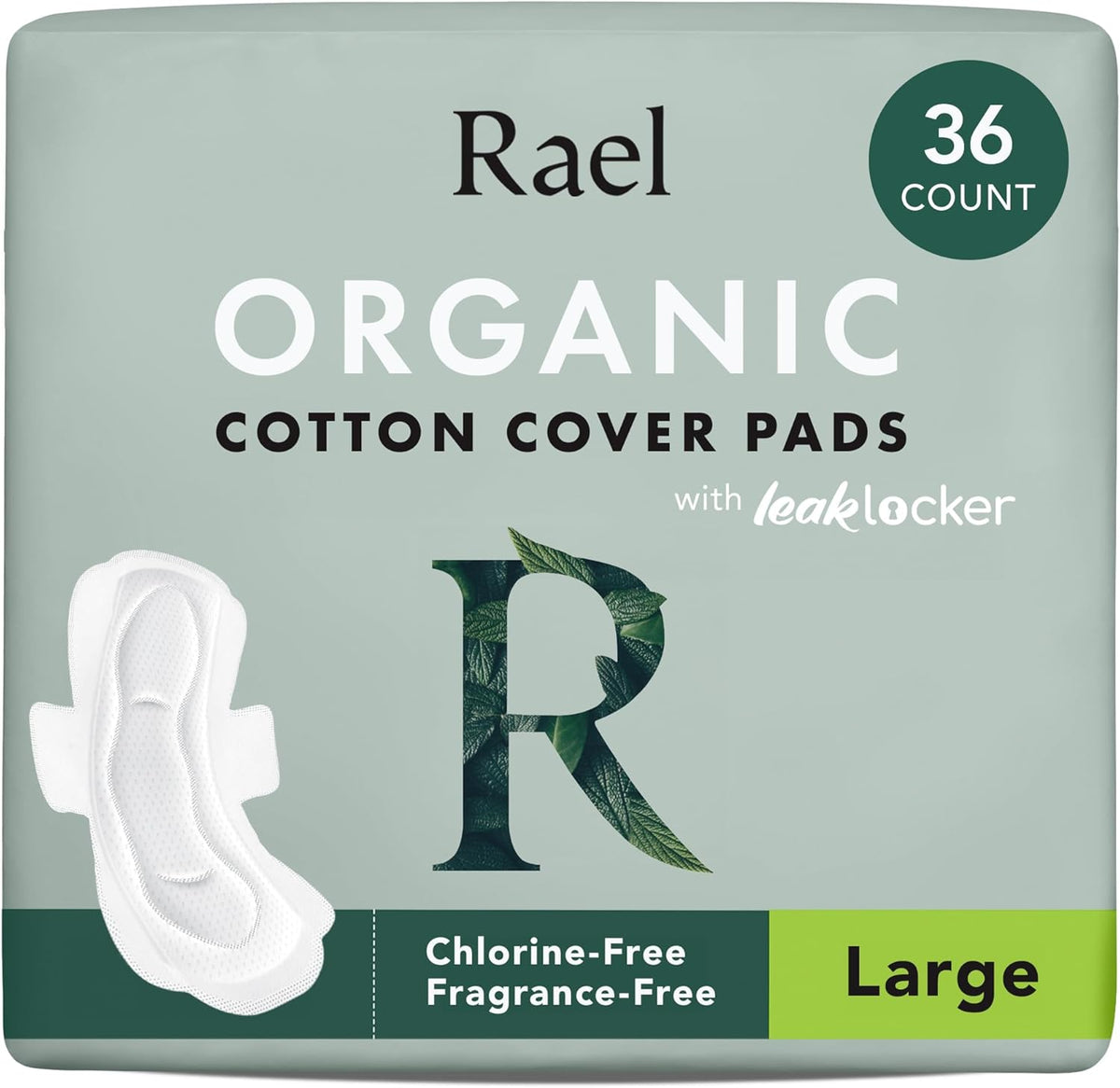 Rael Pads for Women, Organic Cotton Cover - Period Pads with Wings, Feminine Care, Sanitary