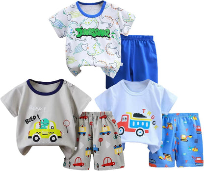 Toddler Baby Boy Clothes for 2t 3t Boys Cute Summer Short Sleeve T-Shirt Tops Shorts Clothes Sets