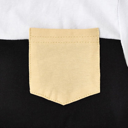 Baby Boy Clothes Toddler Boy Summer Outfits Short Sleeve Patchwork Top T-shirt & Pocket Pant Set 2