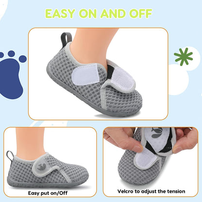 FEETCITY Baby Boys Girls First Walking Shoes Infant Sneakers Crib Shoes Breathable Lightweight Slip