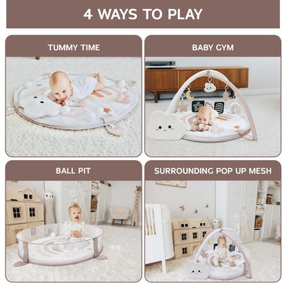 6-in-1 XL Play Mat & Play Gym, Baby Gym, Baby Activity Gym, Sensory Exploration and Motor Skill