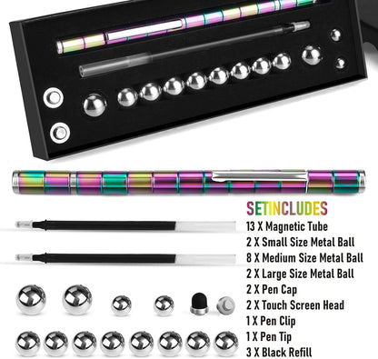 Color Fidget Pen Toy, Sensory Tool EDC Fidgeting Game for Adults, Cool Gadget Best for Stress and