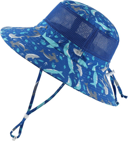 Home Prefer UPF50+ Wide Brim Sun Hat Boys Girls Sun Protection Hat Zoo Beach Swim Safari Bucket Hat