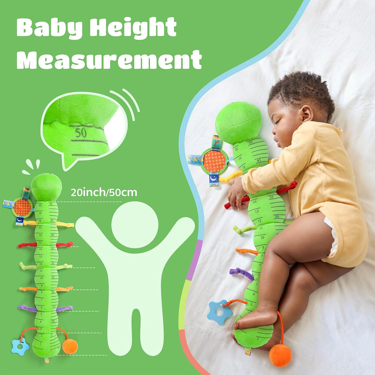 Baby Toys 6-12 Months Music Caterpillar Infant Toys Stuffed Animals 0-3-6 Months Tummy Time