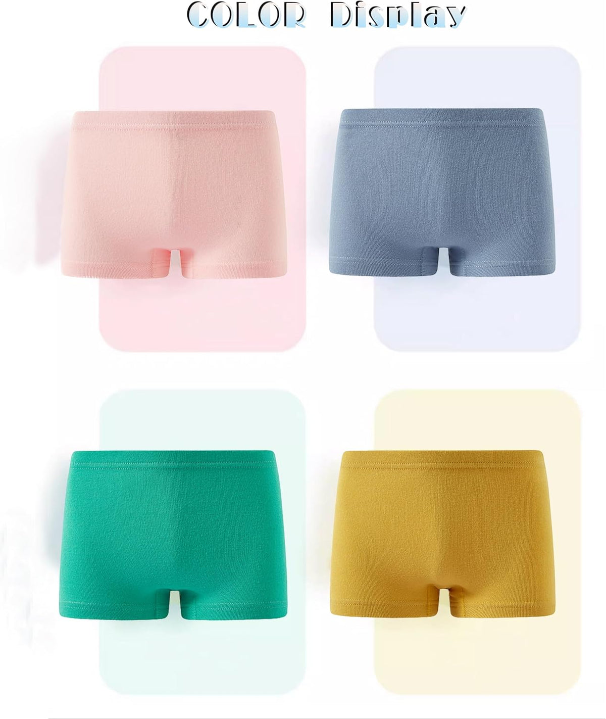 Sladatona Soft Girls Boyshort Panties Cotton Briefs Kids Underwear