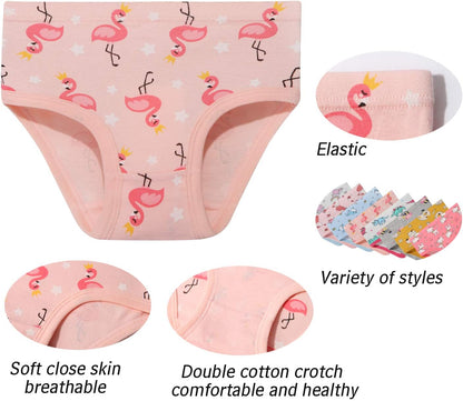 Girls' Cotton Brief Breathable Toddler Panties Kids Assorted Underwears 6-8 pieces