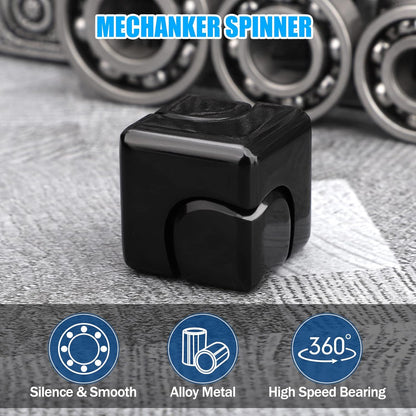 Infinity Gear Fidget Cube Spinner for Kid Adult, Transformable Spinning Top Metallic Fidget Toys