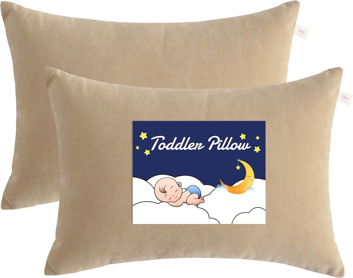 NTBAY Toddler Pillows, Down Alternative 13"x18" Pillows, Machine Washable - Soft and Breathable