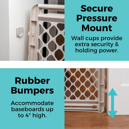 Toddleroo by North States - Supergate Ergo Baby Gate: Plastic Baby Gate for Stairs & Doorways