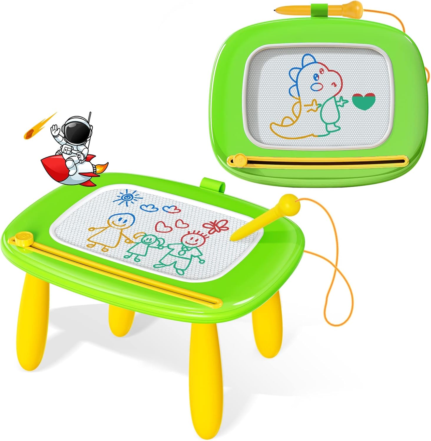 Kikidex Magnetic Drawing Board, Toddler Girl Toys for 1-2 Year Old, Doodle Board Pad Learning and