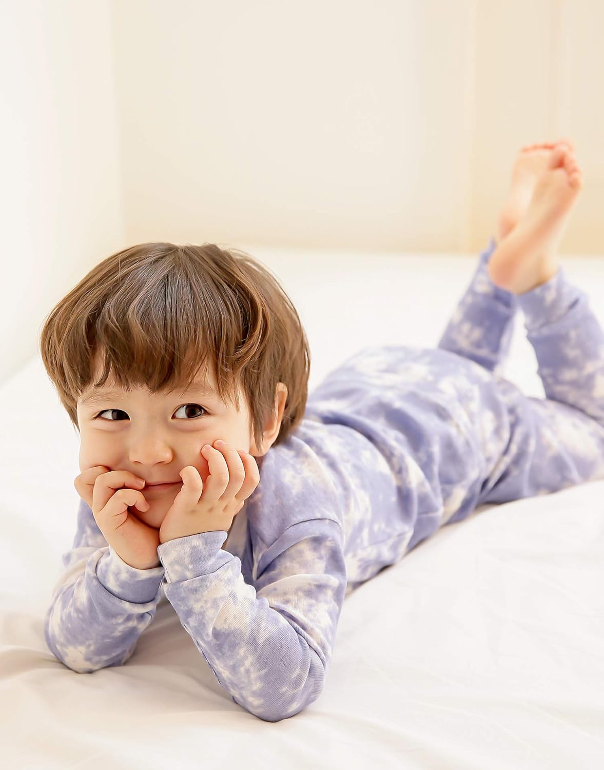 VAENAIT BABY 12M-12Y Toddler Kids Boys Girls 100% Cotton Marbling Tiedye Sung Fit Sleepwear Pajamas