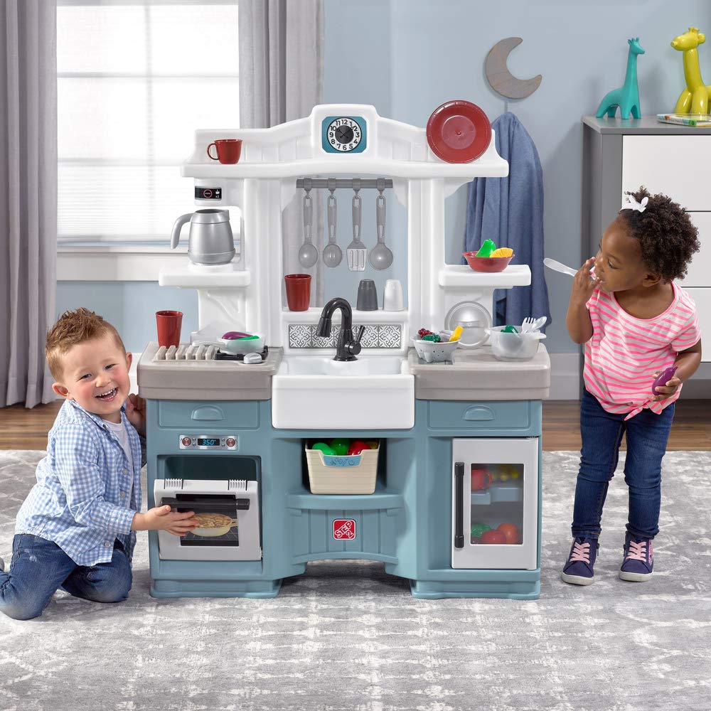 Step2 Timeless Trends Kids Kitchen Playset, Indoor/Outdoor Kitchenette, Interactive Play with