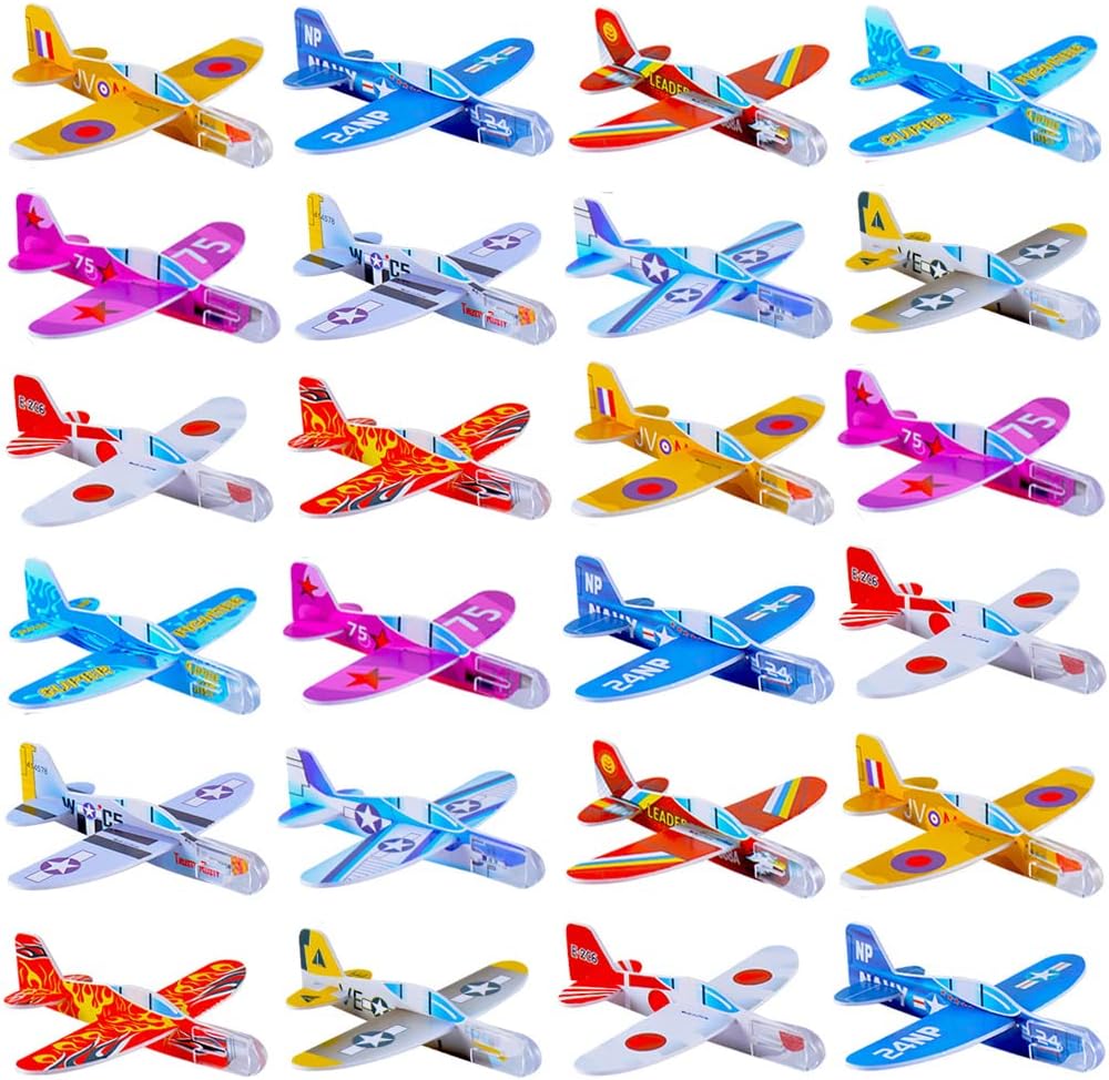 50 Pcs Foam Gliders Planes Toys for Kids, Paper Airplane, Party Favors Goodie Bag Stuffers, Outdoor