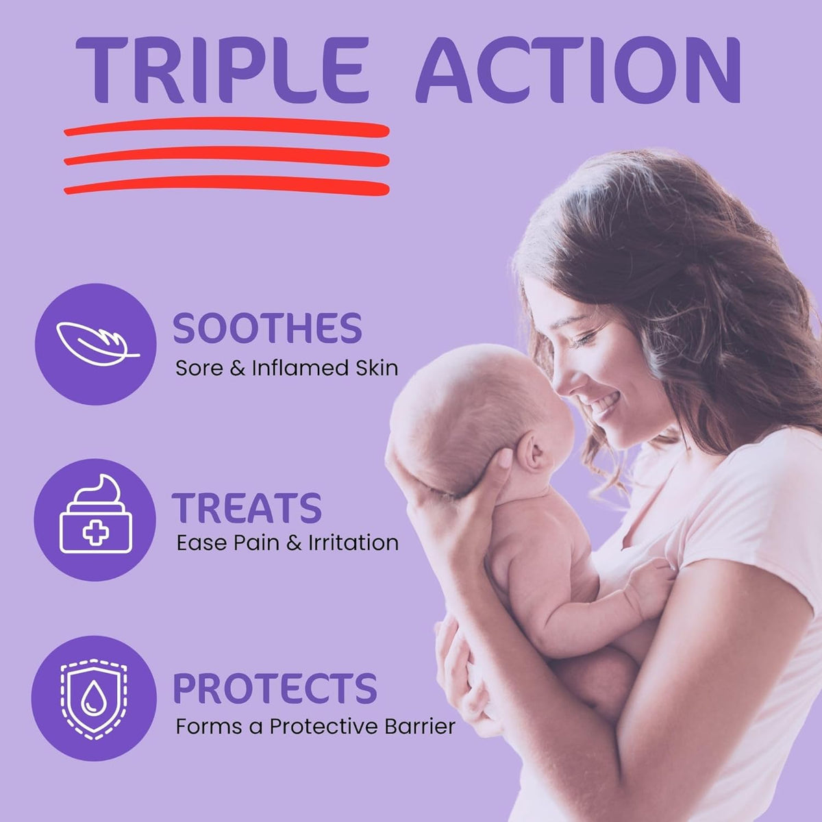 Sudocrem Diaper Rash Cream for Baby's Skin, Triple Action Diaper Rash Paste that Soothes, Treats